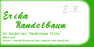 erika mandelbaum business card